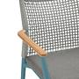 Vera Stacking Armchair Aluminium Teak Petrol 1