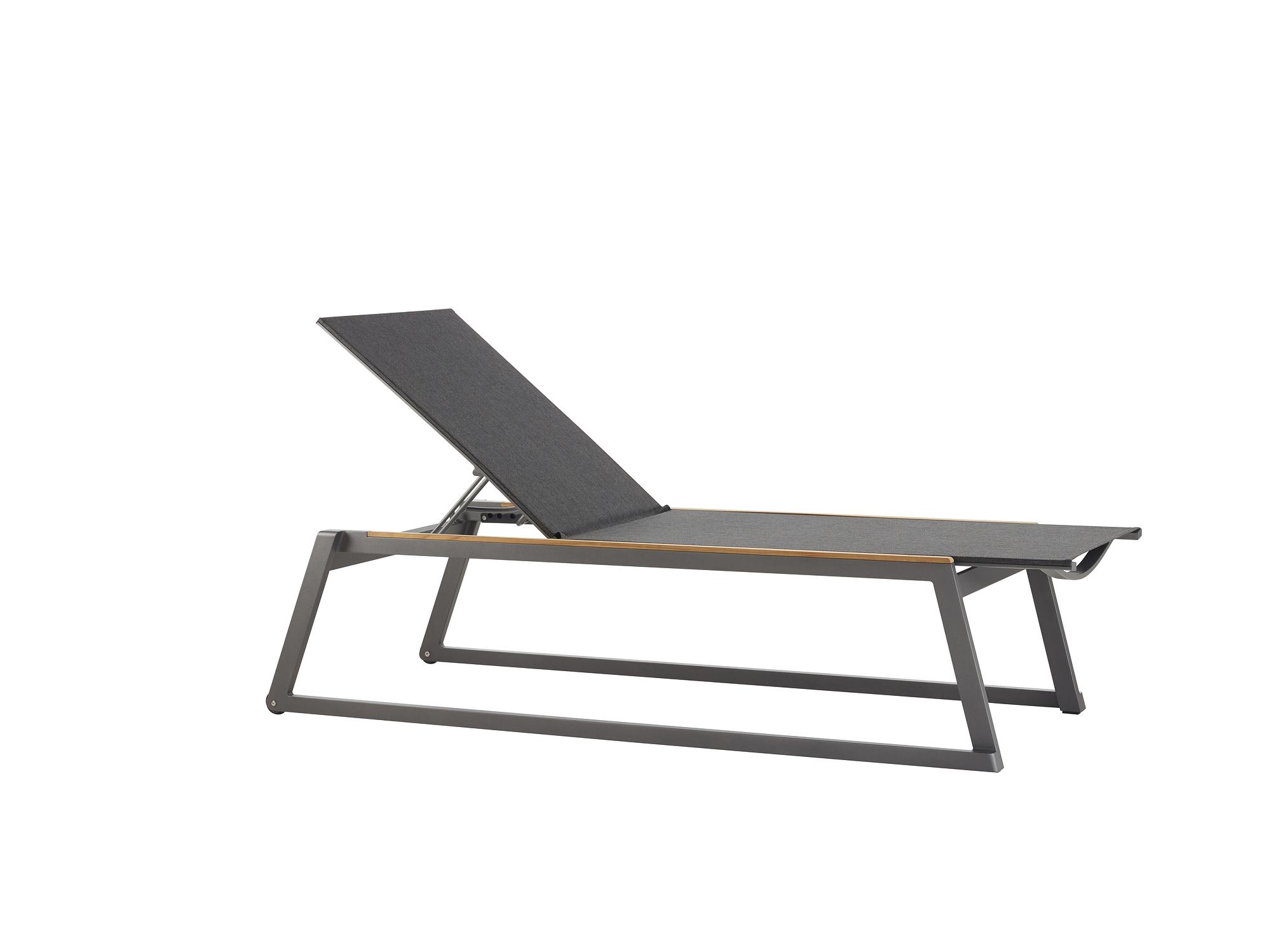 Foxx Lounger Aluminium Teak Anthracite 0