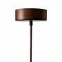 Round Pendant Light Walnut Wood Travertine Brown 9