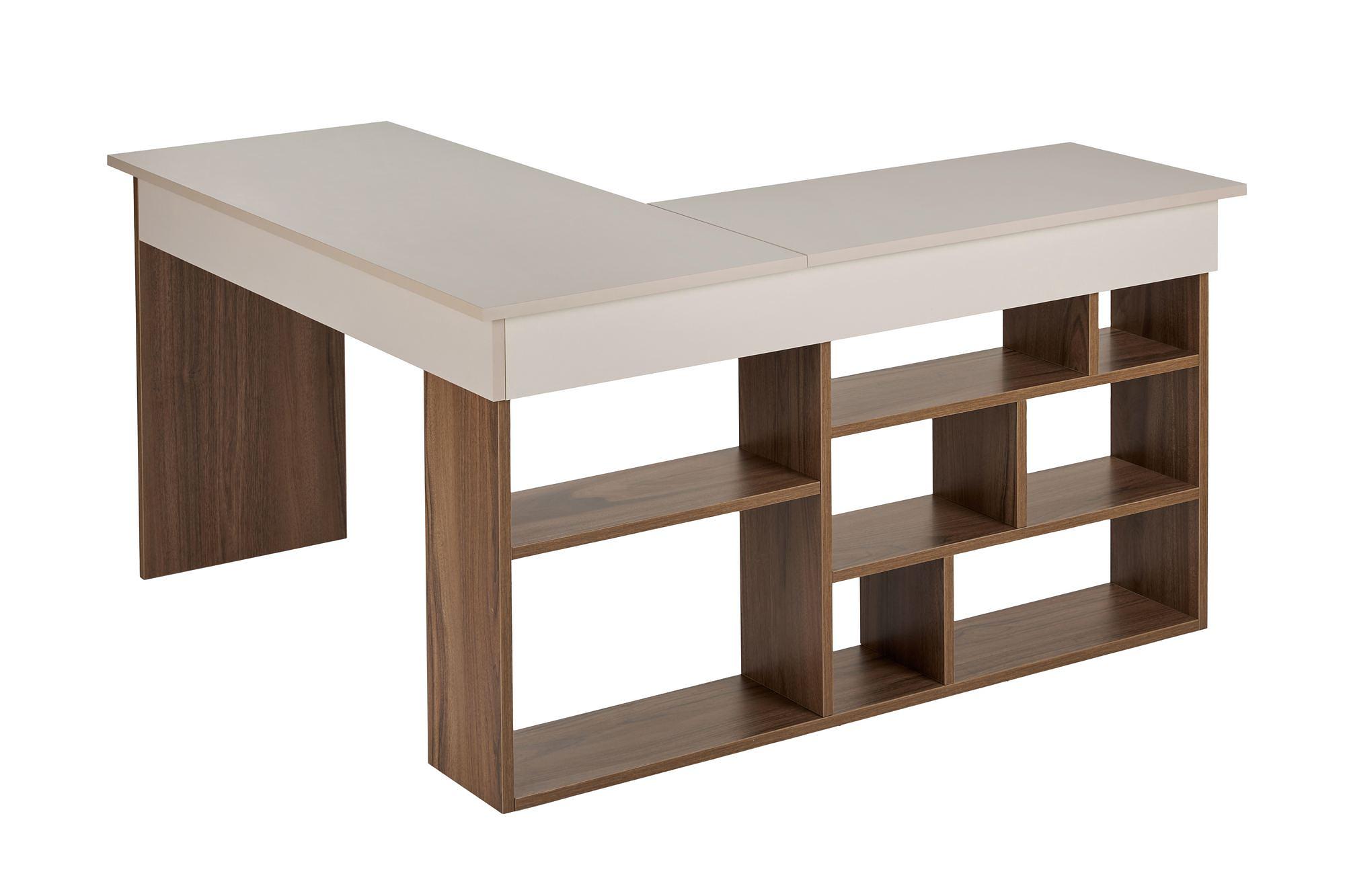 Vesper Desk Walnut Beige Look 6
