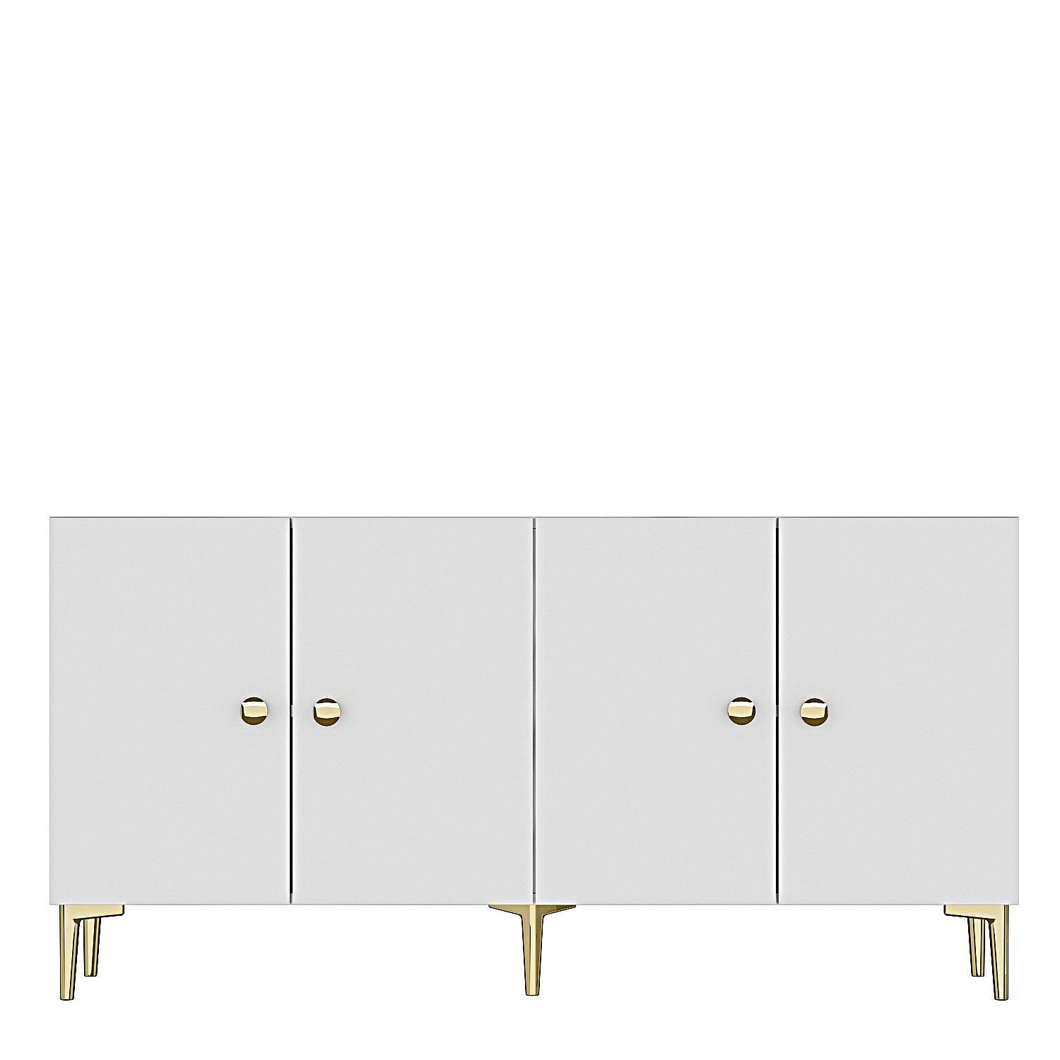 Simple 150 Sideboard White Gold 6