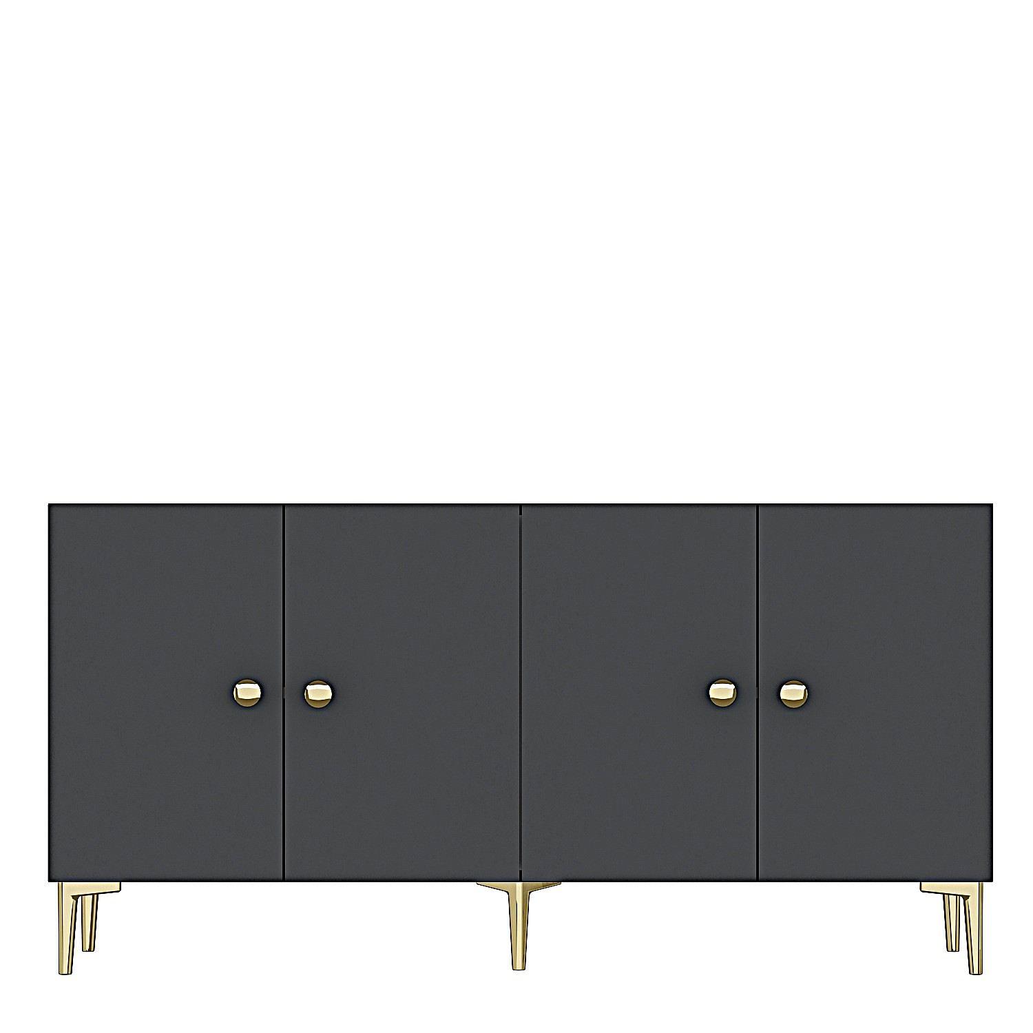 Simple 150 Sideboard Anthrazit Gold 6