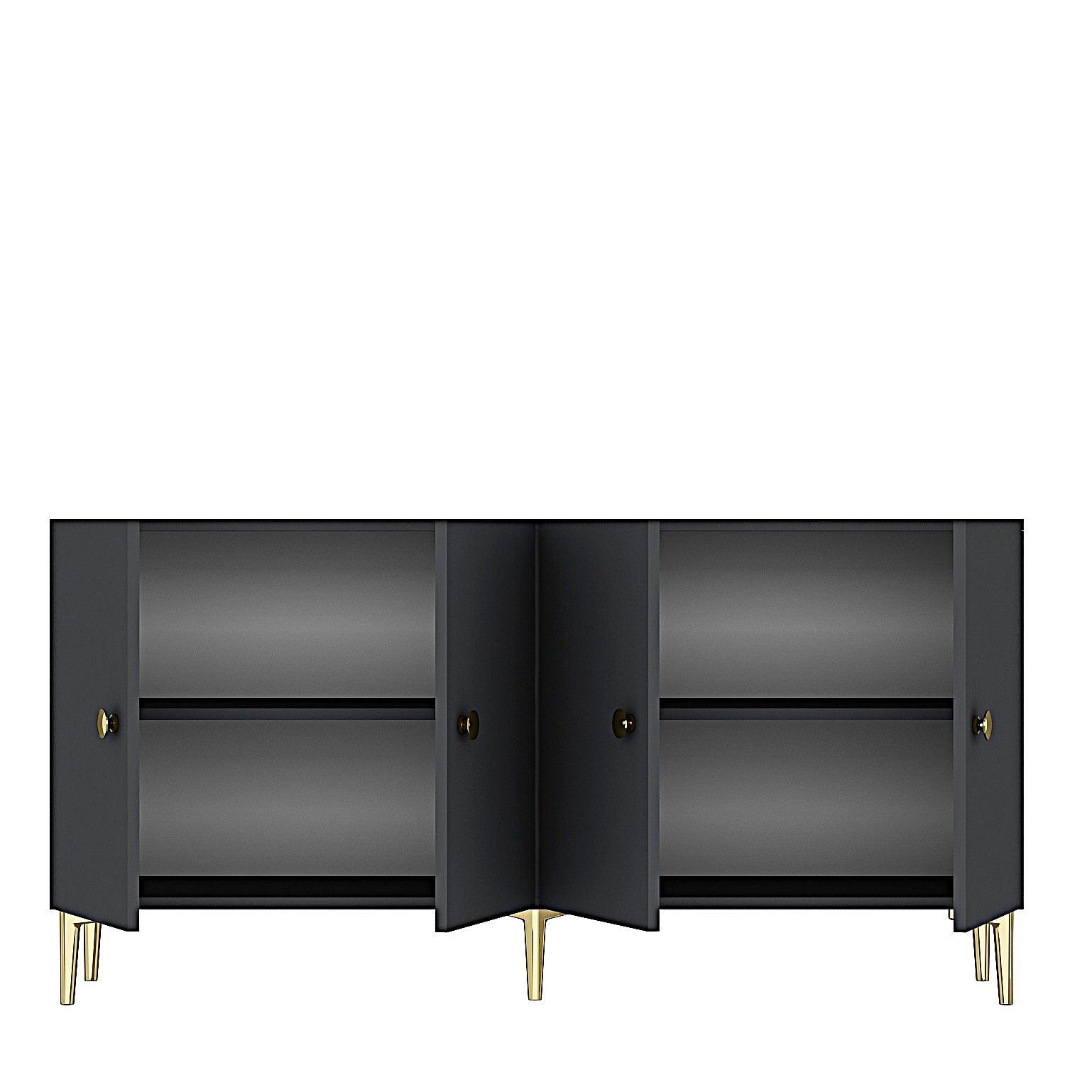 Simple 150 Sideboard Anthrazit Gold 7