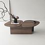 Stones Coffee Table Walnut Brown Look 4