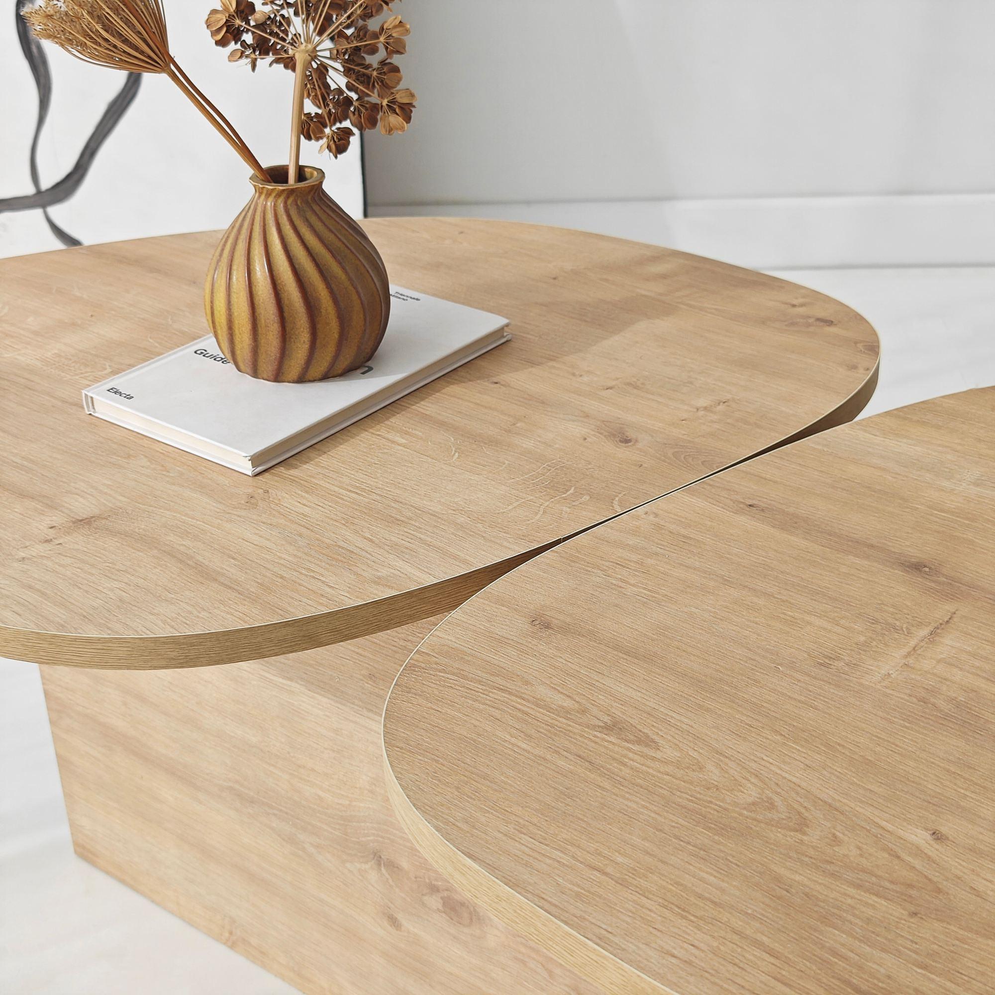 Stones Coffee Table Natural Oak Look 4