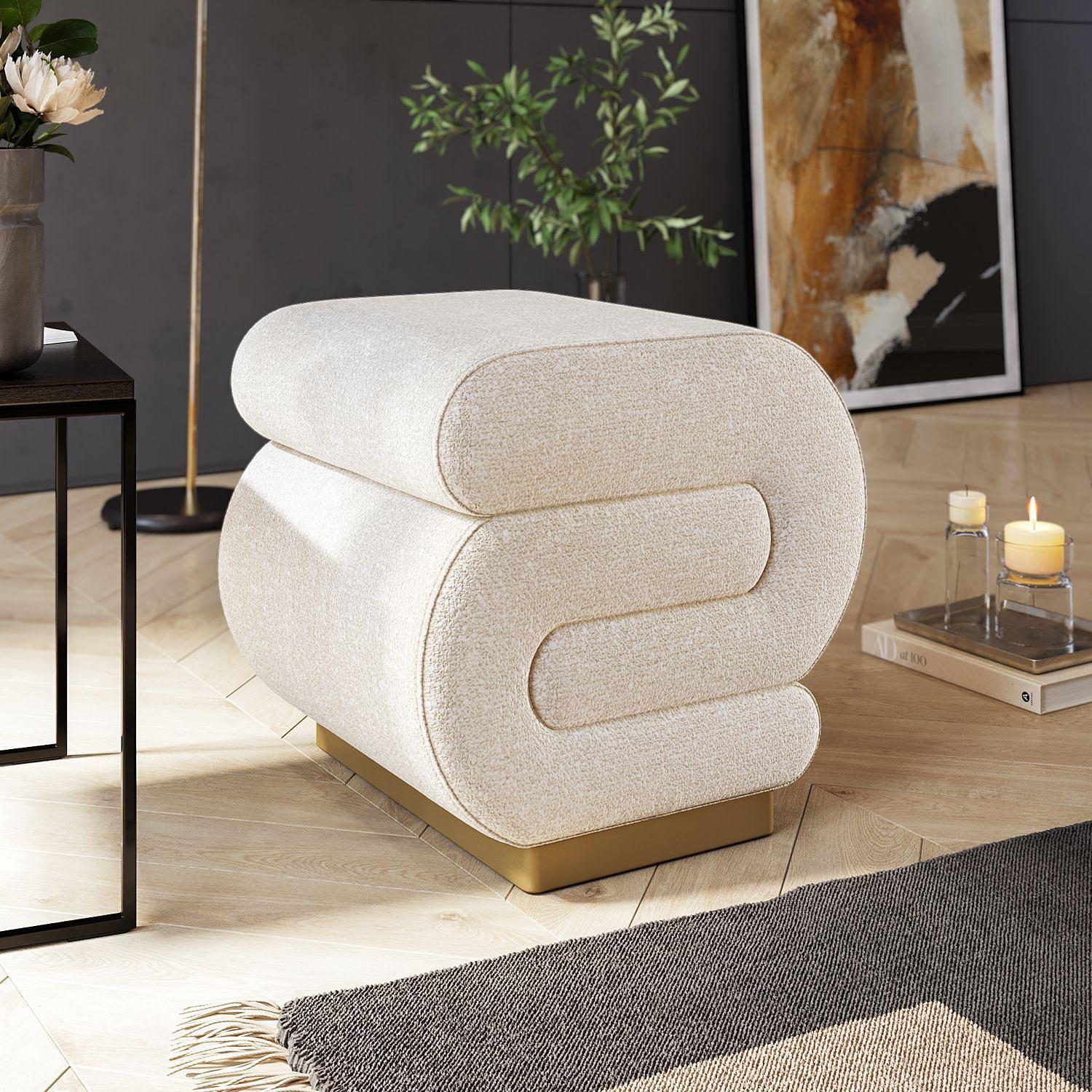 Sally Pouffe Cream 0