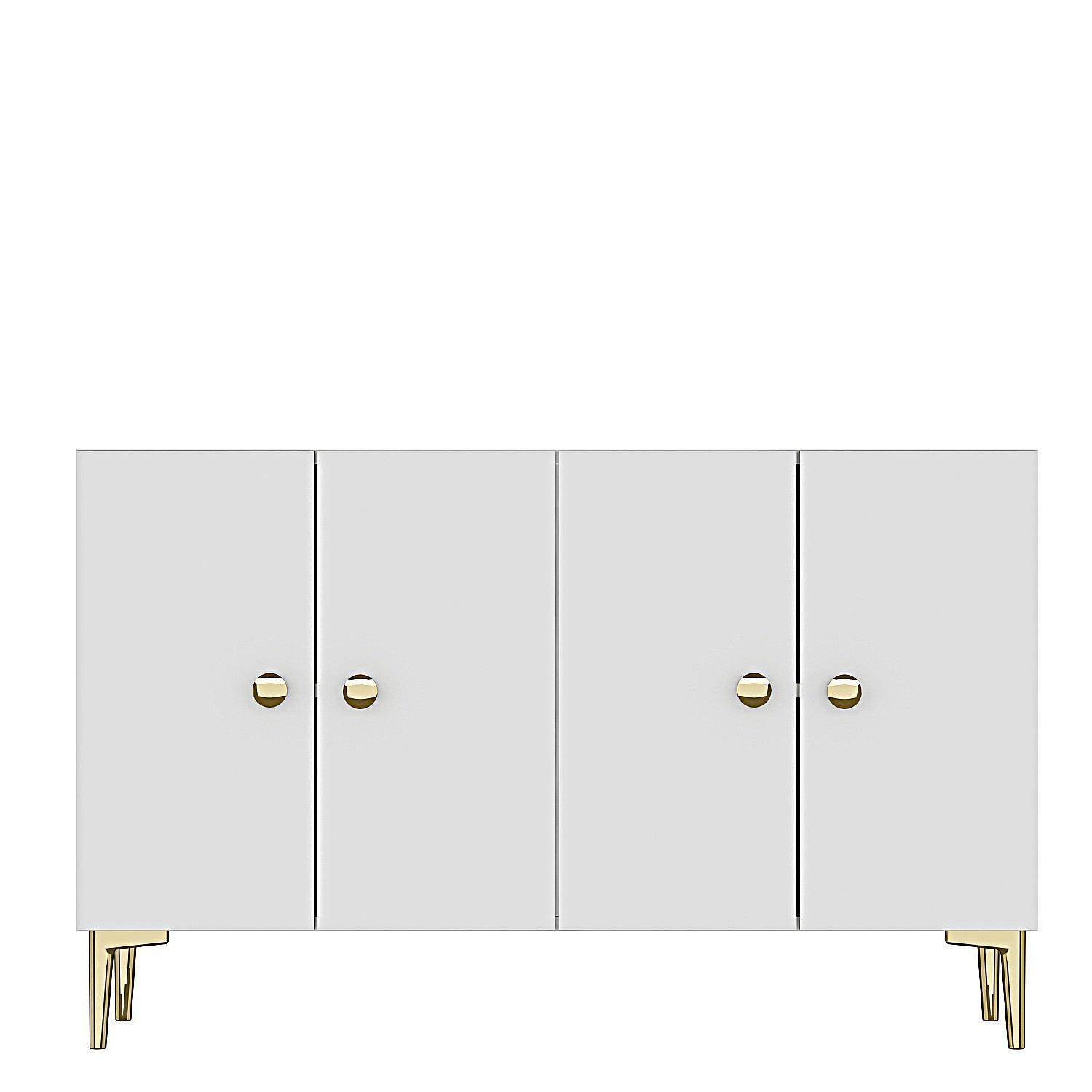 Simple 120 Sideboard Weiß Gold 6