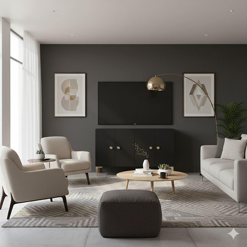 Simple 120 Sideboard Anthracite Gold 4