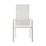 Breeze Stacking chair high backrest Aluminum Softex White 1