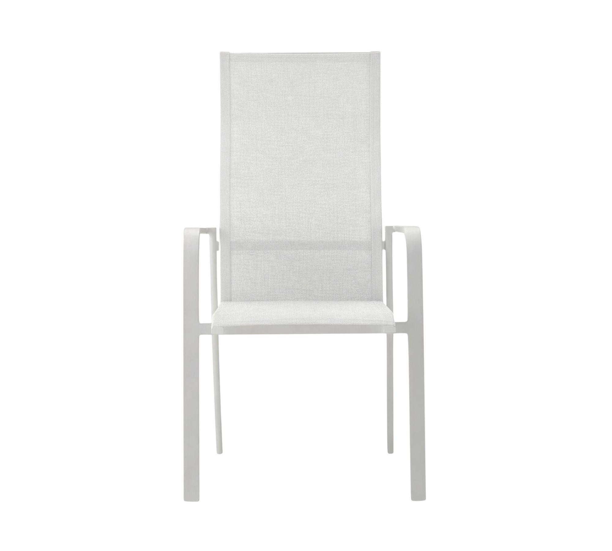 Breeze Stacking chair high backrest Aluminum Softex White 1