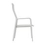 Breeze Stacking chair high backrest Aluminum Softex White 2