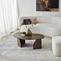 Rock Coffee Table Walnut Look Brown 0