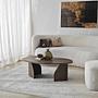 Rock Coffee Table Walnut Look Brown 4