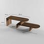 Puzzle Couchtisch Nussbaum-Optik Braun 6