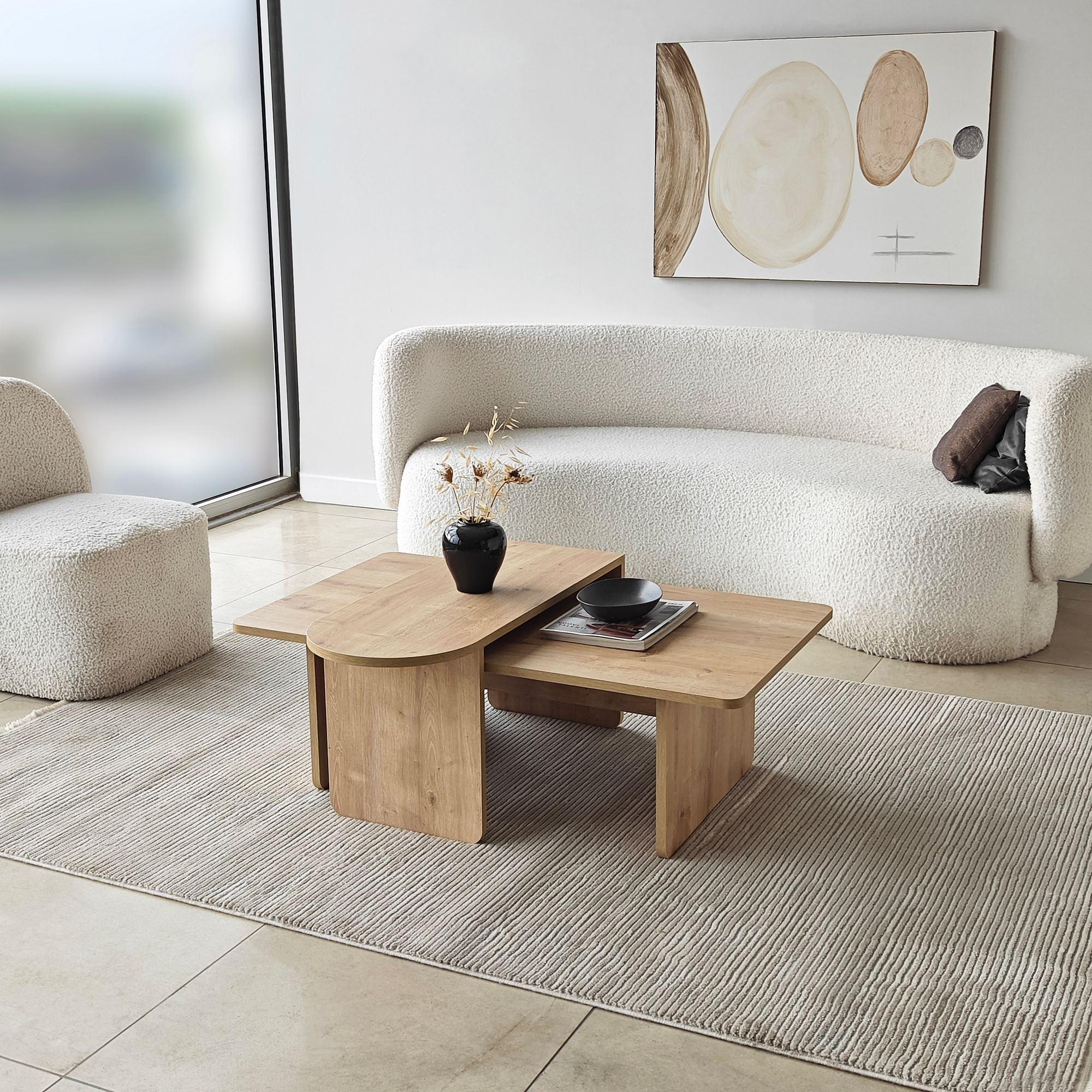 Paris Couchtisch Eichen-Optik Braun 2