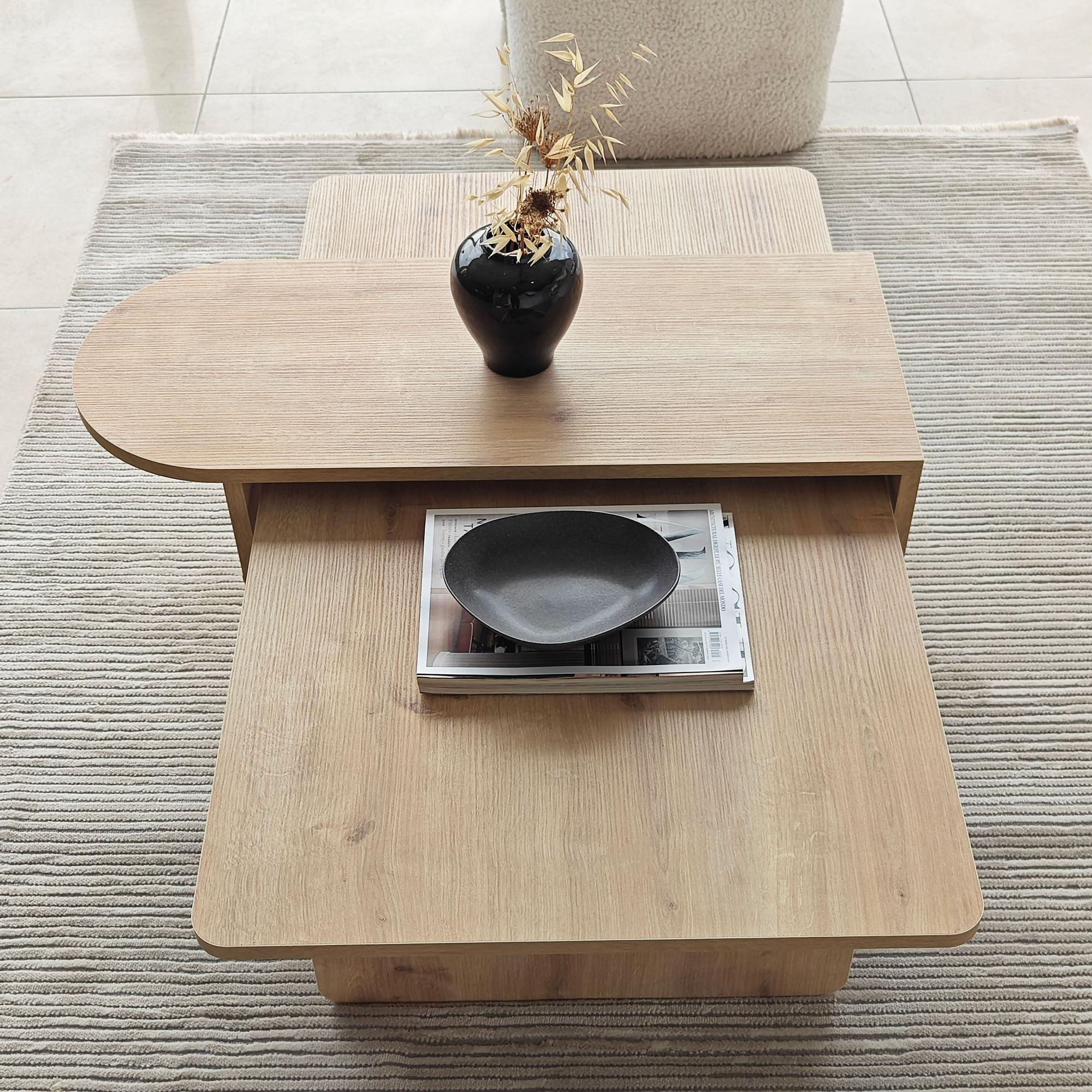 Paris Couchtisch Eichen-Optik Braun 7