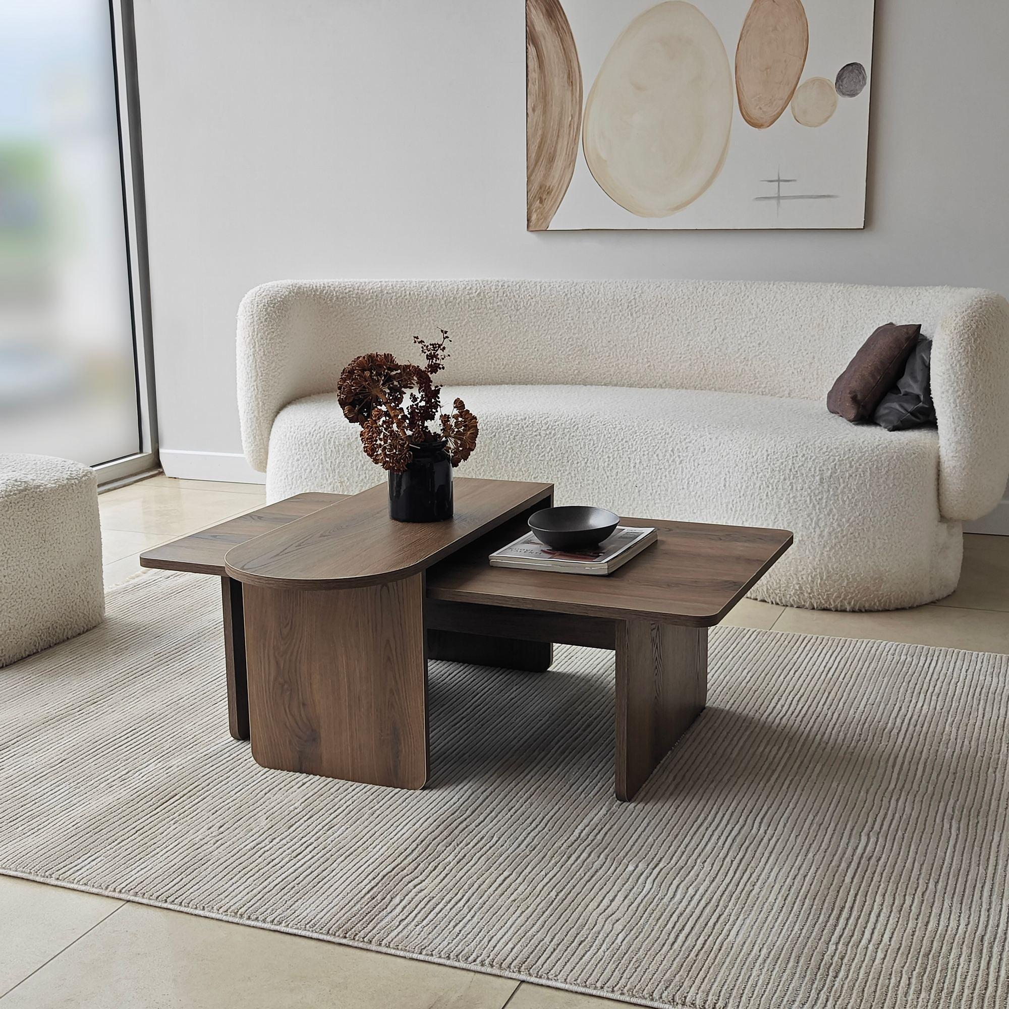 Paris Coffee Table Walnut Look Brown 2