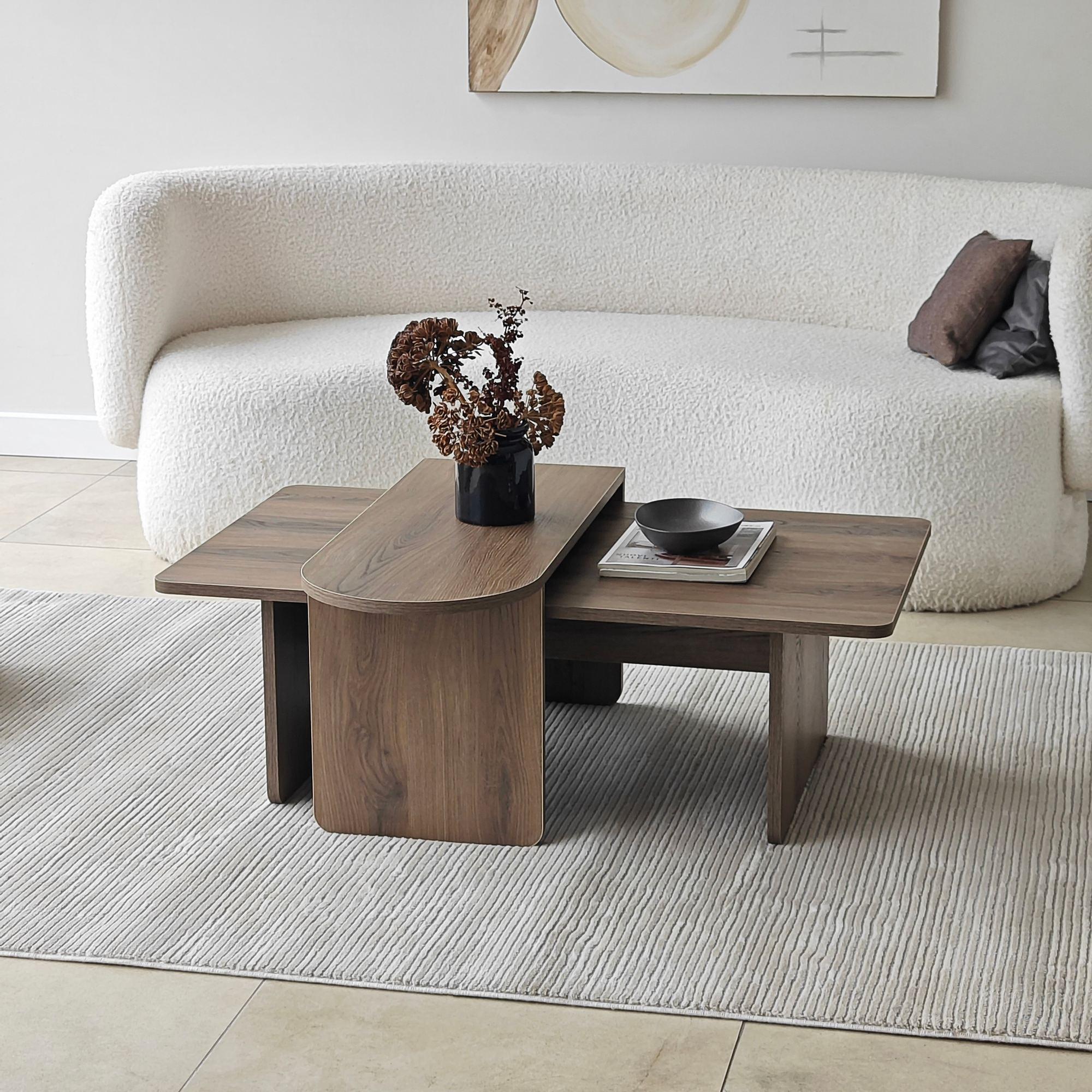 Paris Coffee Table Walnut Look Brown 3