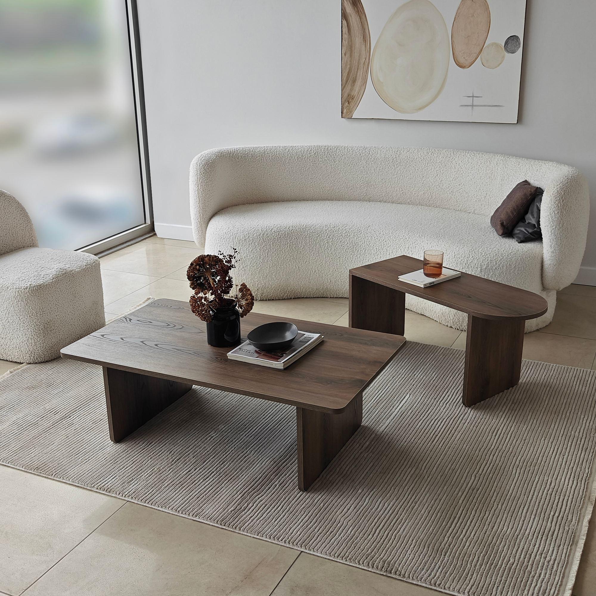 Paris Coffee Table Walnut Look Brown 6