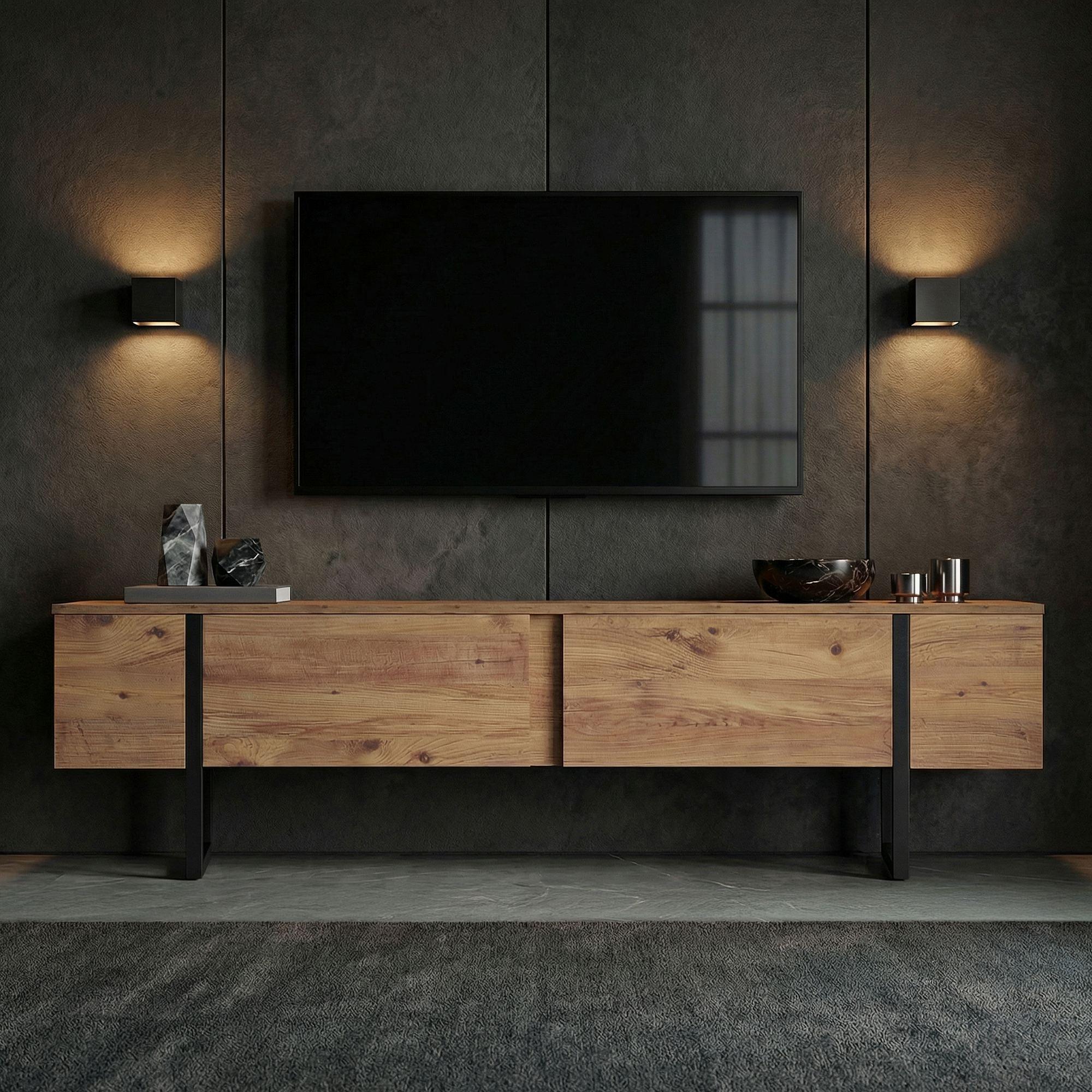 Onera Sideboard Kiefer-Optik Schwarz 2