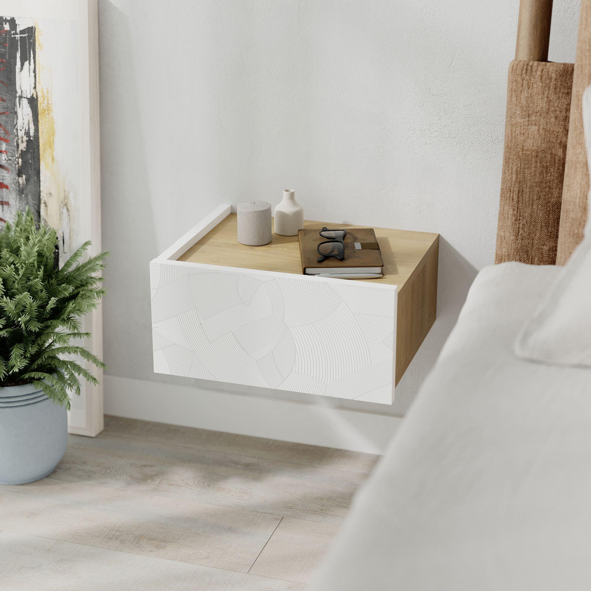 Onda Nightstand White Brown 2