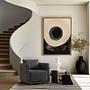 Nora Armchair Black and White Patterned 0