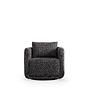 Nora Armchair Black and White Patterned 3