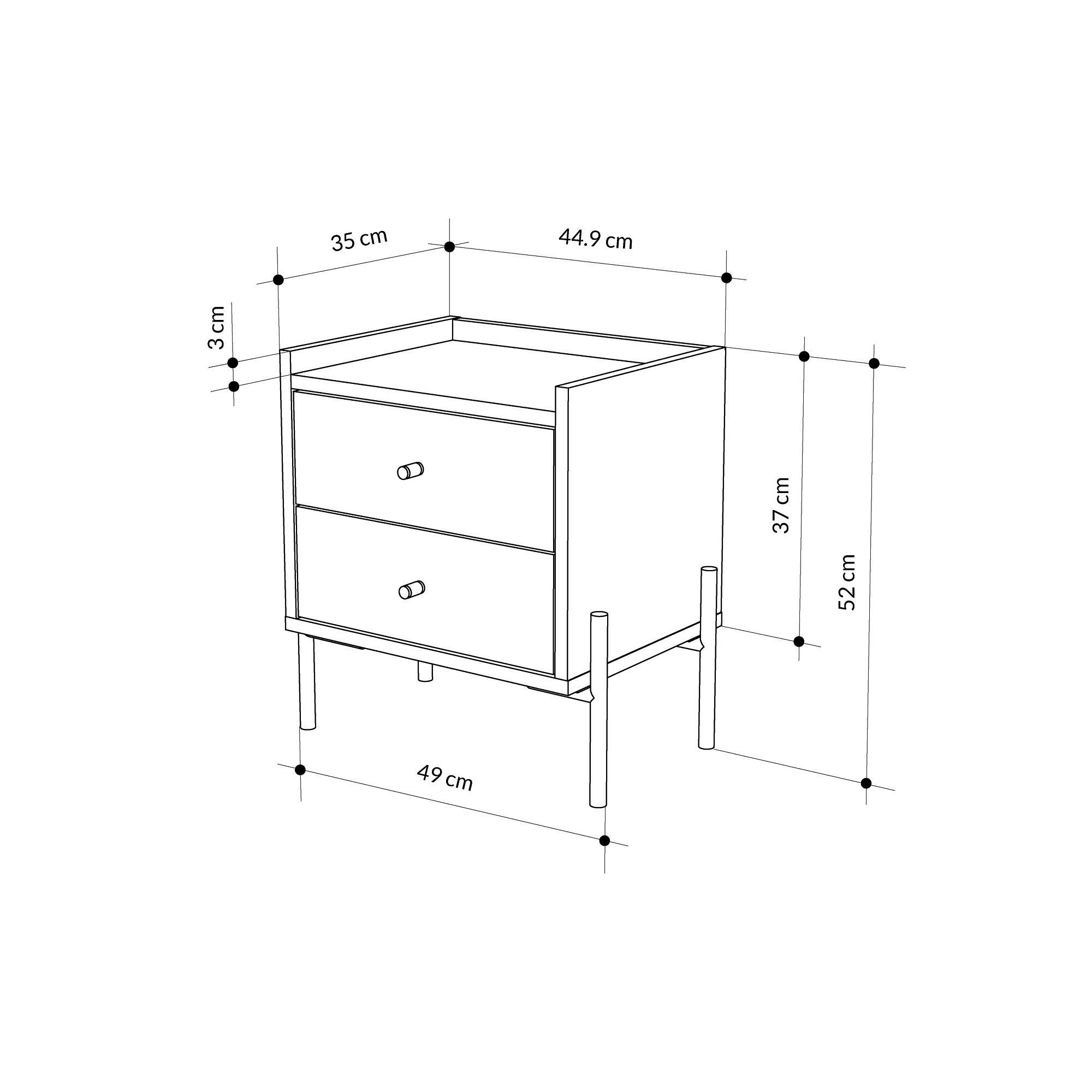 Malta Nightstand Oak Brown Look 4