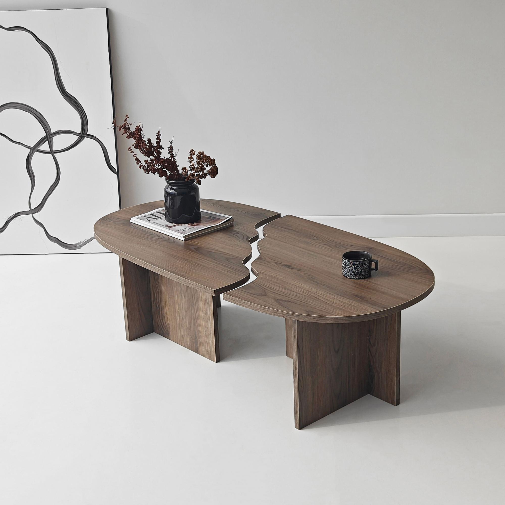Missisipi Coffee Table Walnut Brown Look 0