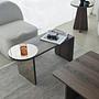 2x Luna Side Table + Coffee Table Walnut Look Brown 7