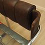 Vintage Bett Metallrahmen Naturleder Braun 1980er Jahre 9