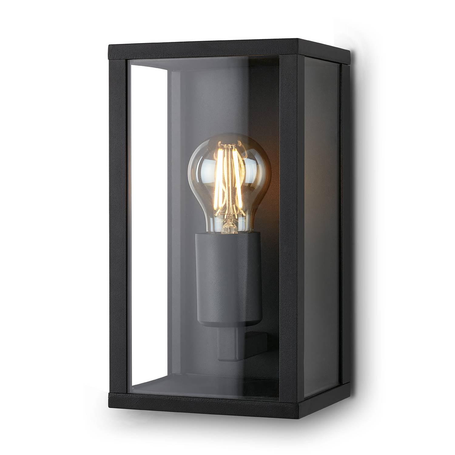 1-Flammig Luanda Außenwandleuchte Klarglas Aluminium 1