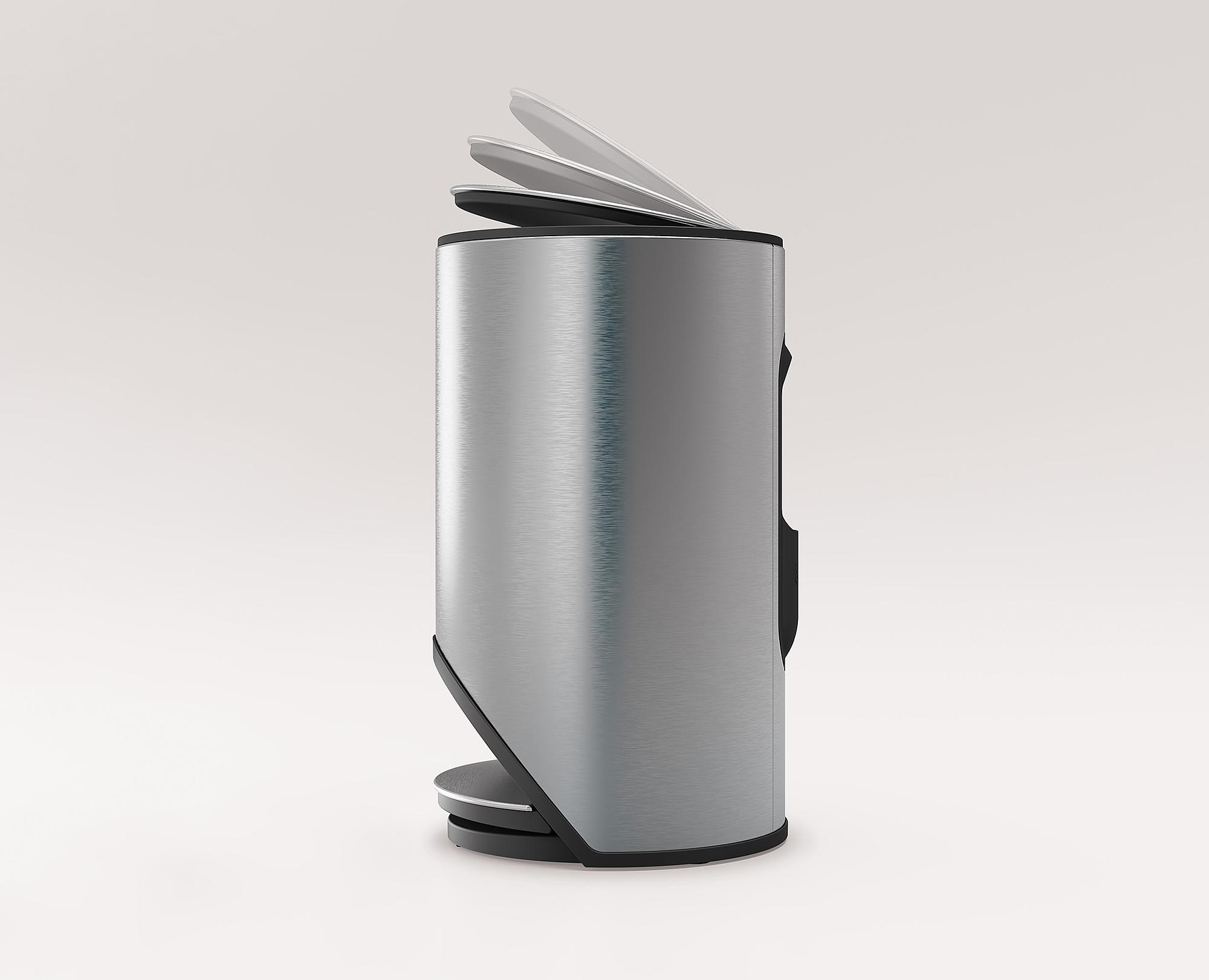 Arc Kosmetikeimer Edelstahl Silber 4