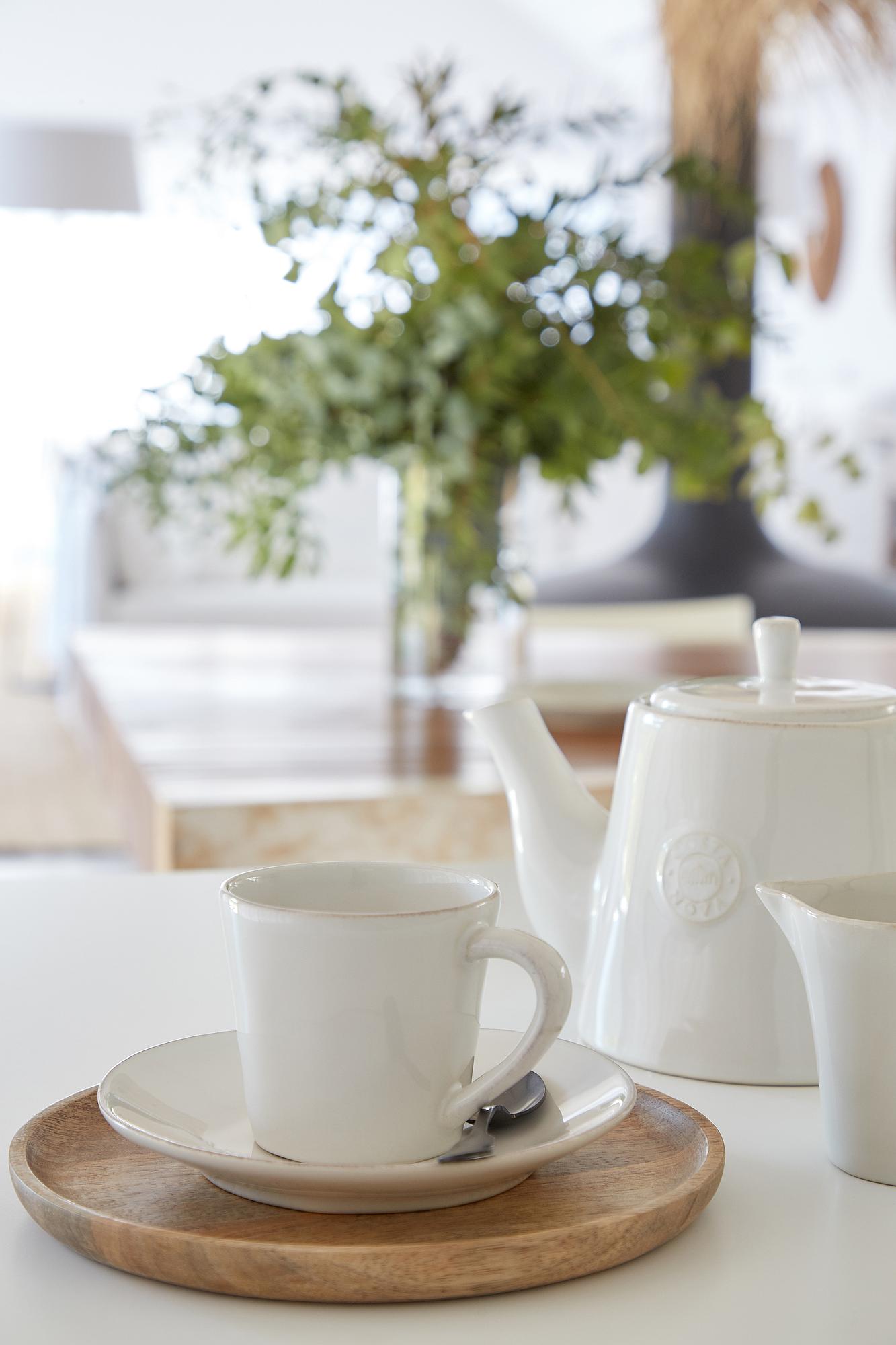 Nova Teetasse 12-teilig Steinzeug Weiß 2