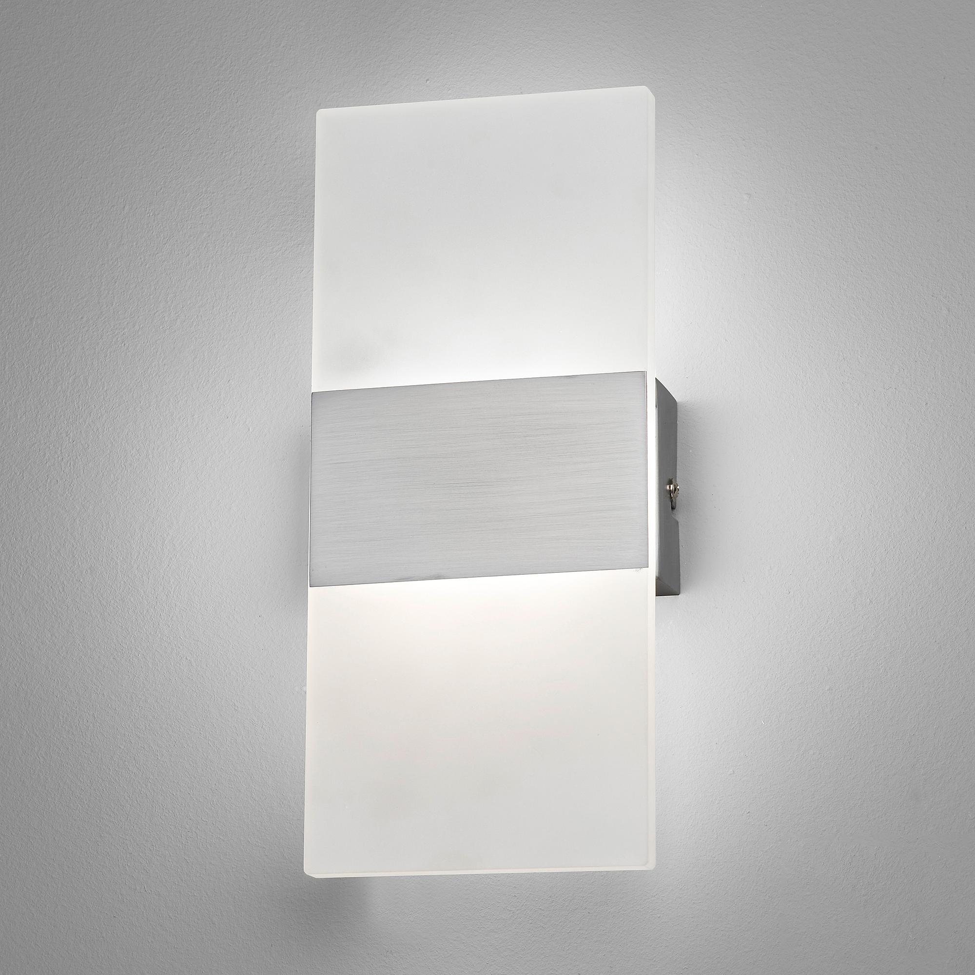 1-Flammig Foder LED-Wandleuchte Eisen Weiß Nickel 0