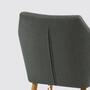 Armlehnstuhl Eiche Massiv aus Webstoff Grau 4