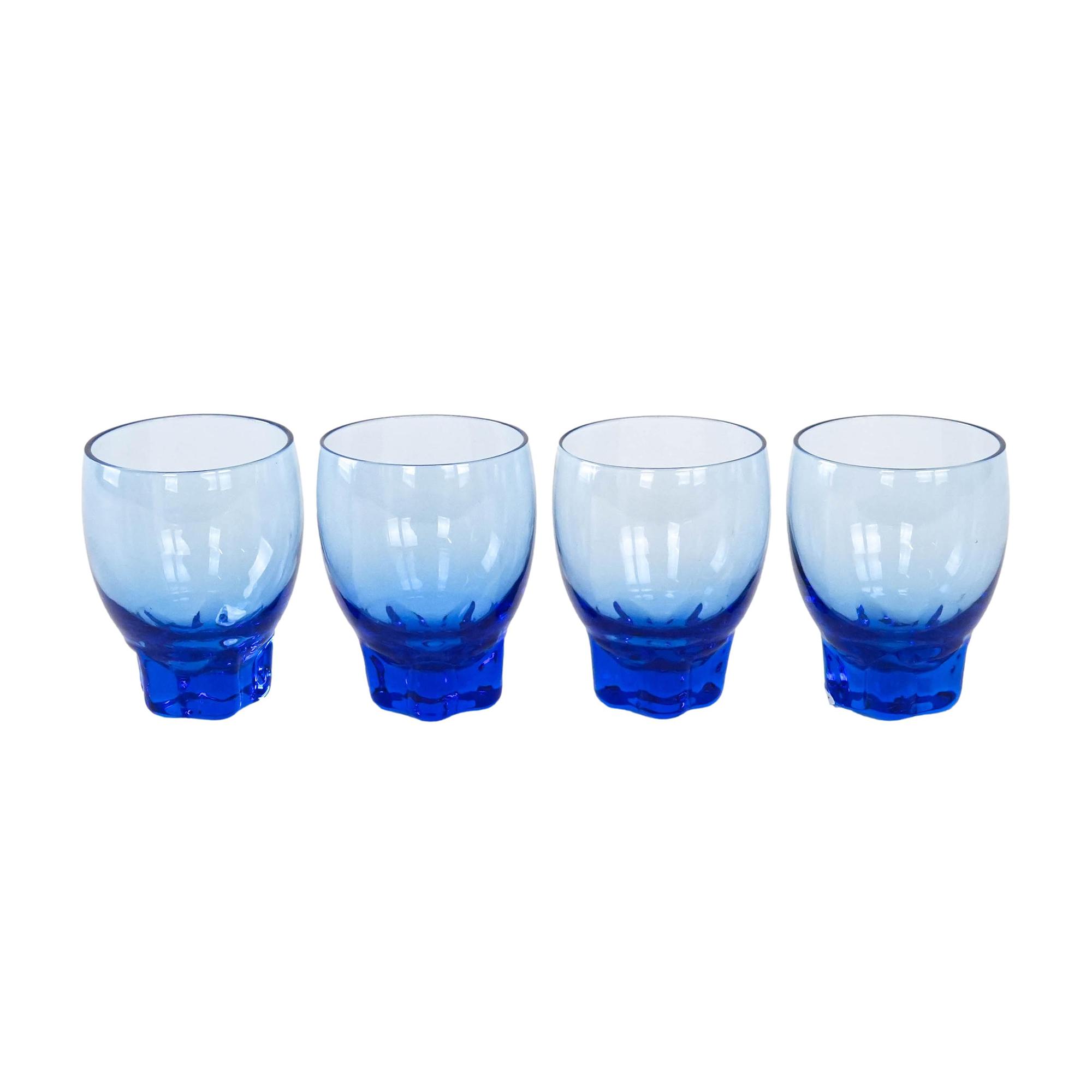 4x Kobaltgläser Blau  0