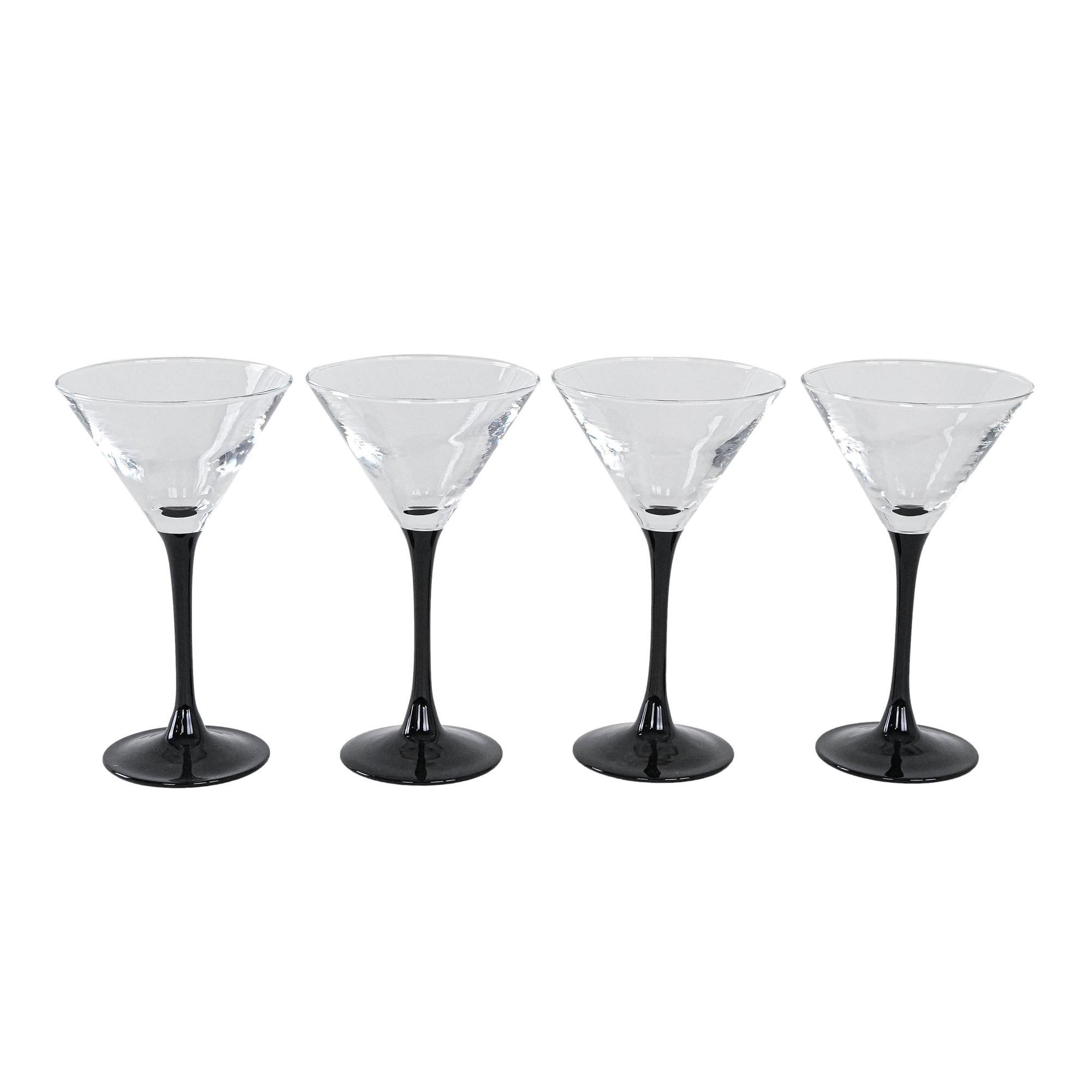 Martini glasses 4x Black 0
