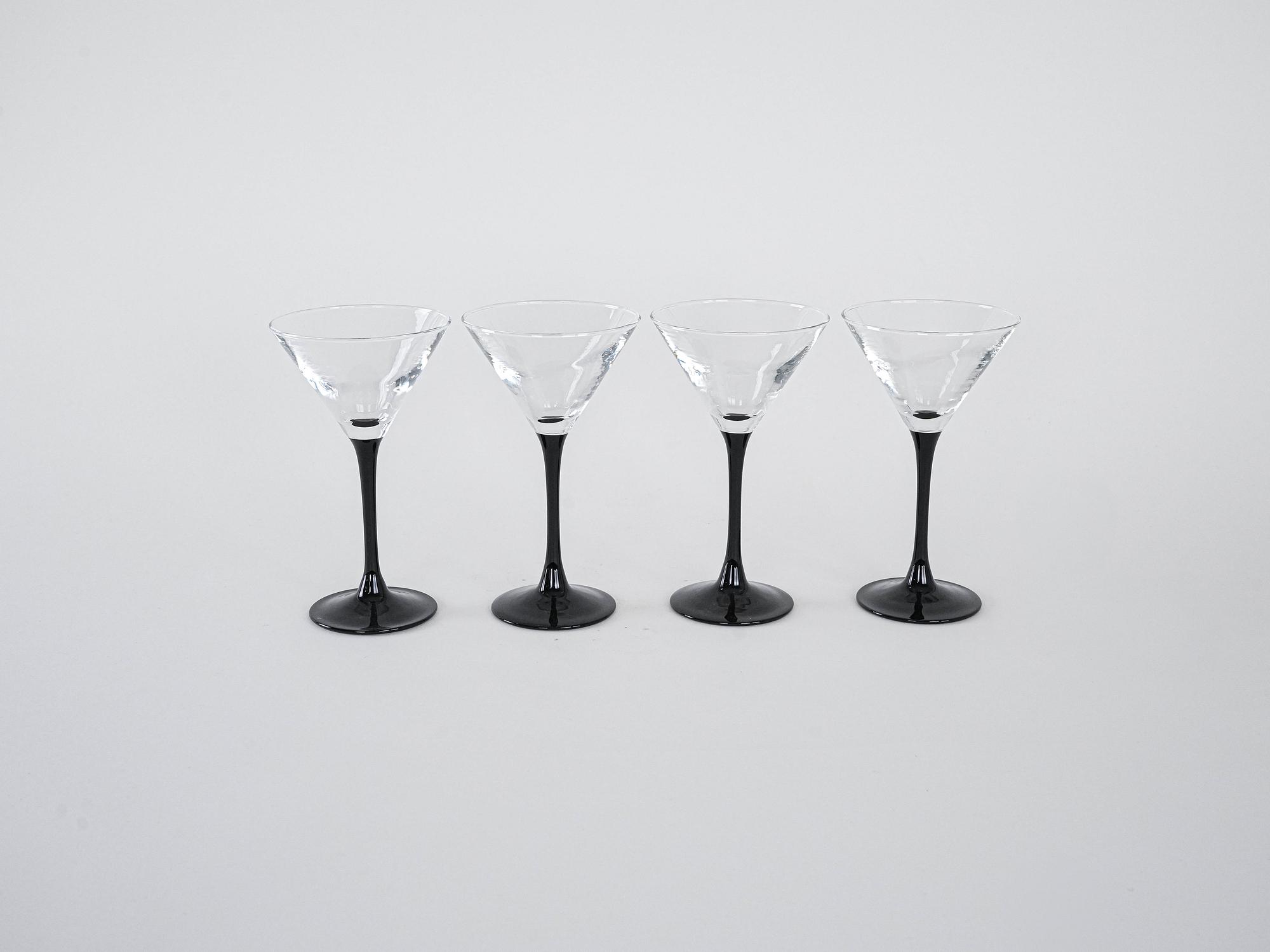 4x Martinigläser Schwarz 2