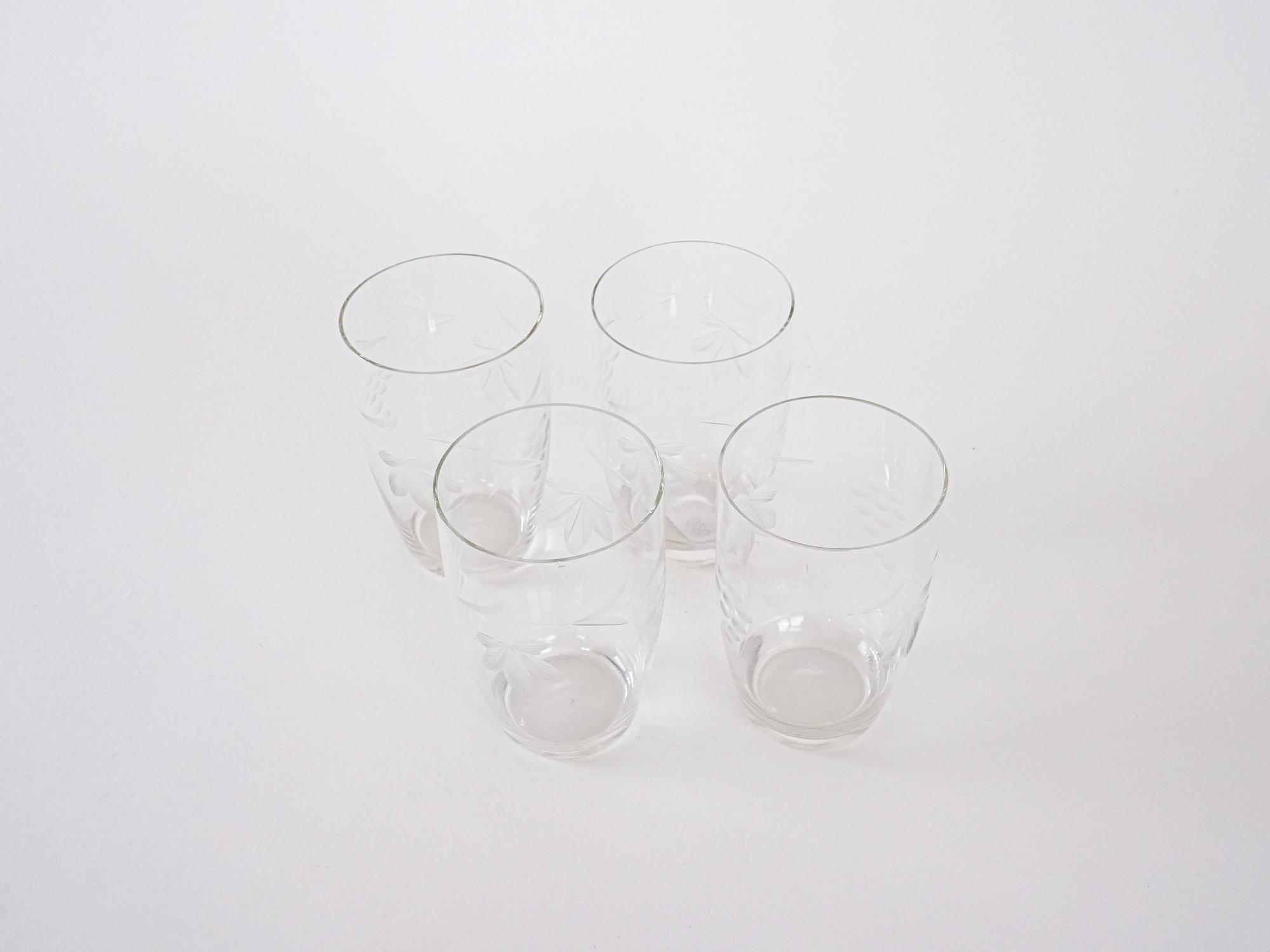 4x Glasses Transparent 4