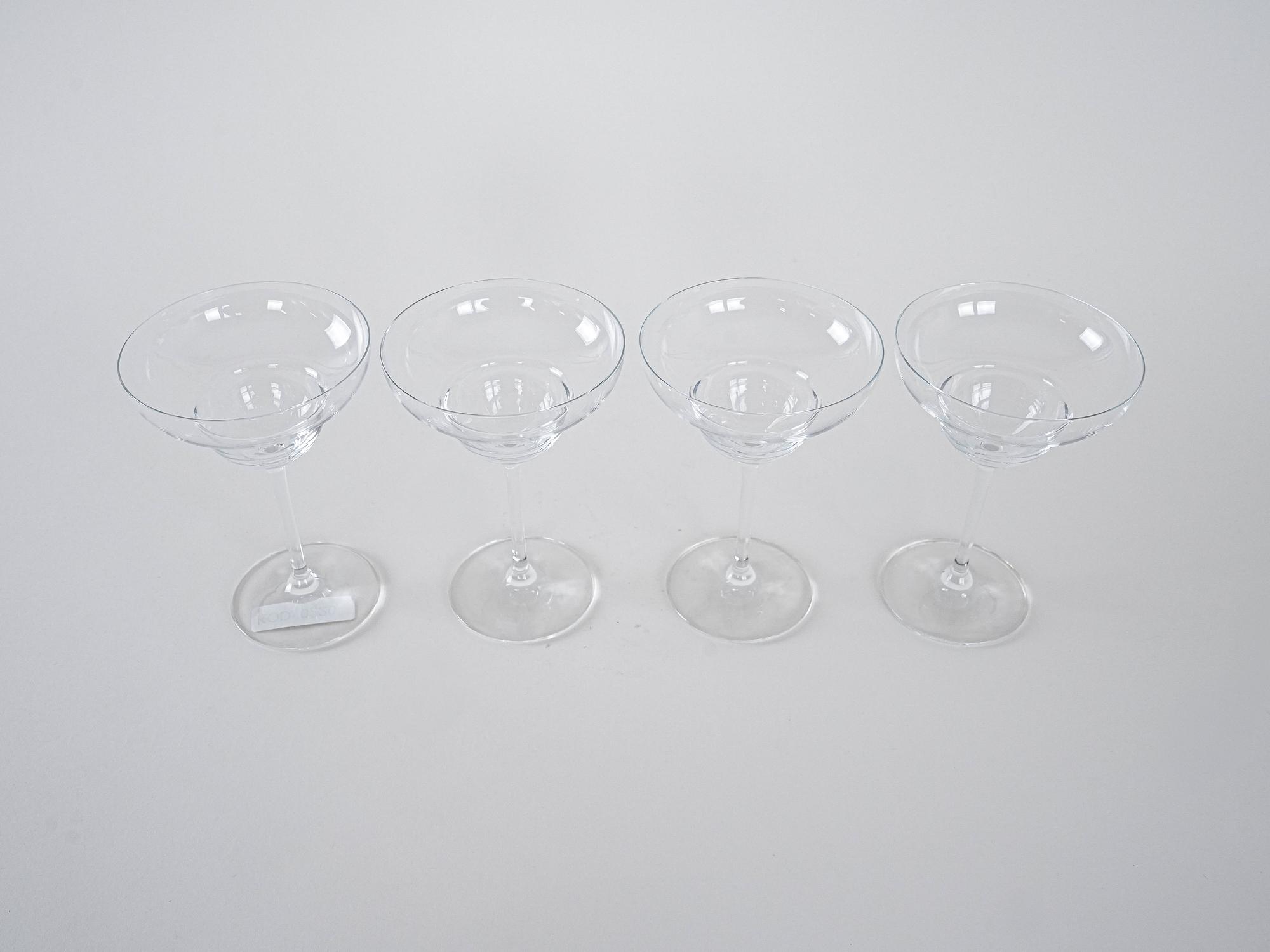 4x Margarita glasses Transparent 4