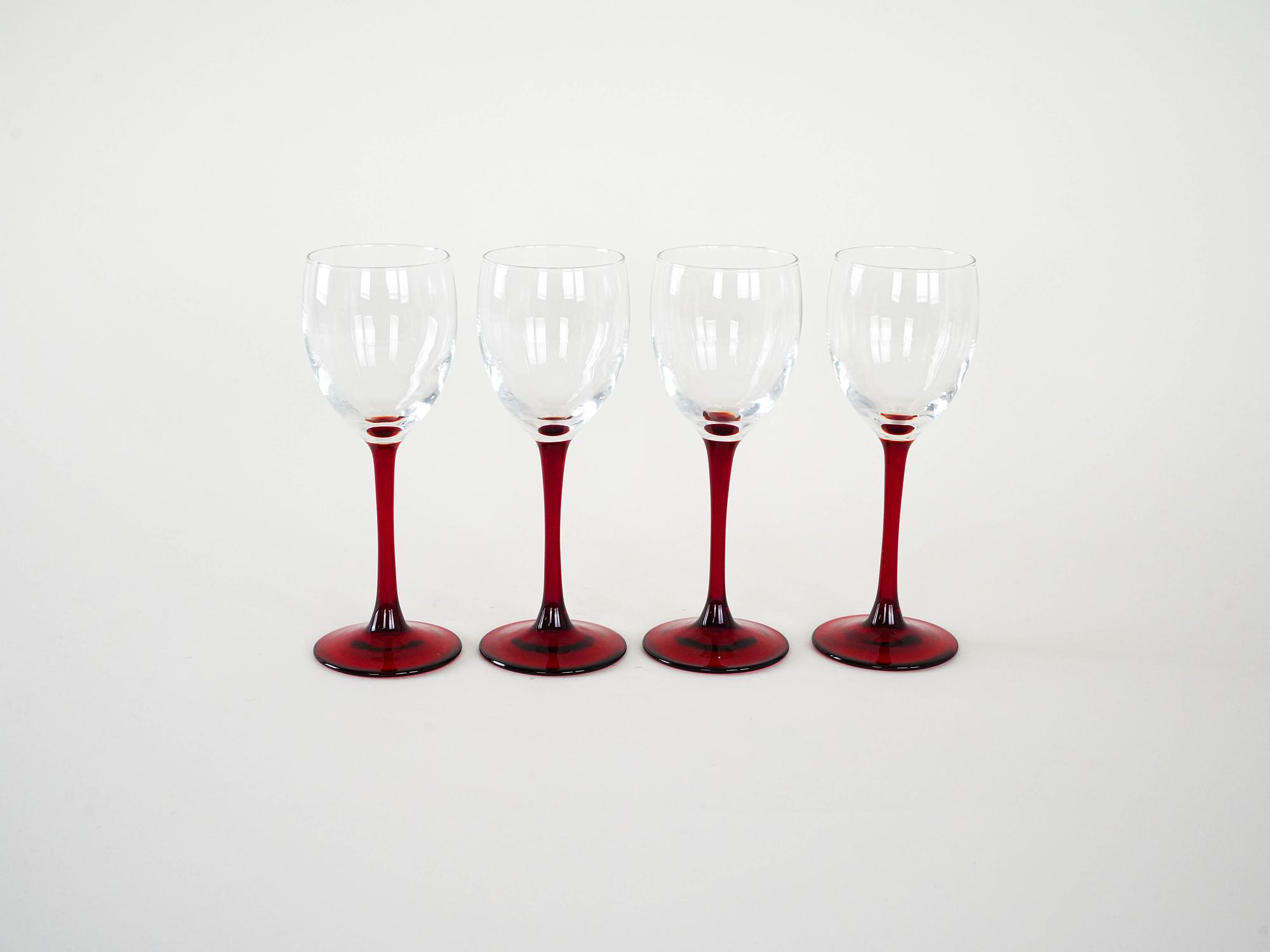 4x Weingläser Rot  3