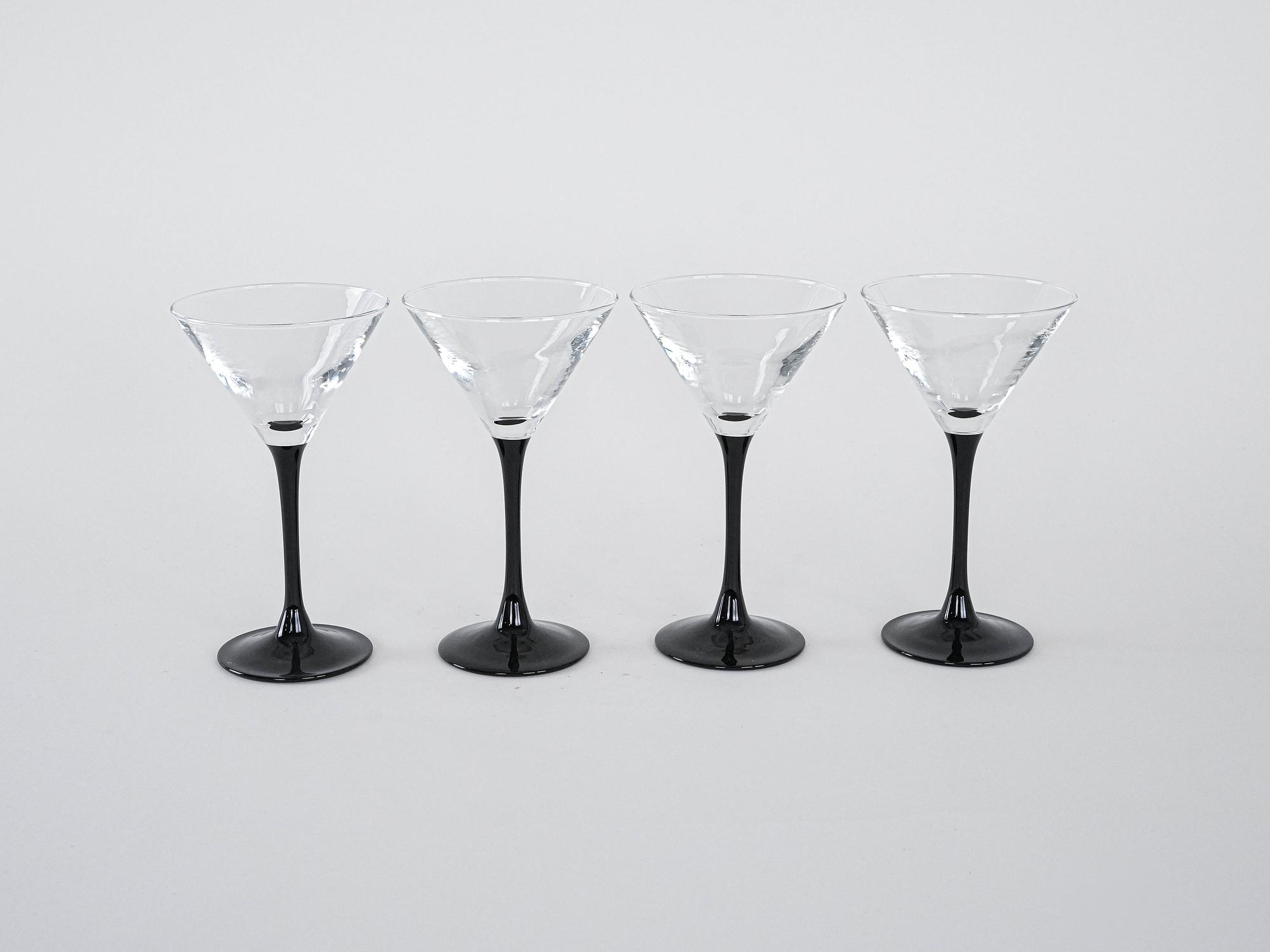 4x Martinigläser Schwarz 3
