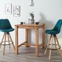 2x Set Barstuhl aus Webstoff in Petrol 5