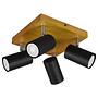 Ceiling lamp Marley I Iron/Oak, 4 flames 1