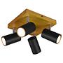 Ceiling lamp Marley I Iron/Oak, 4 flames 0