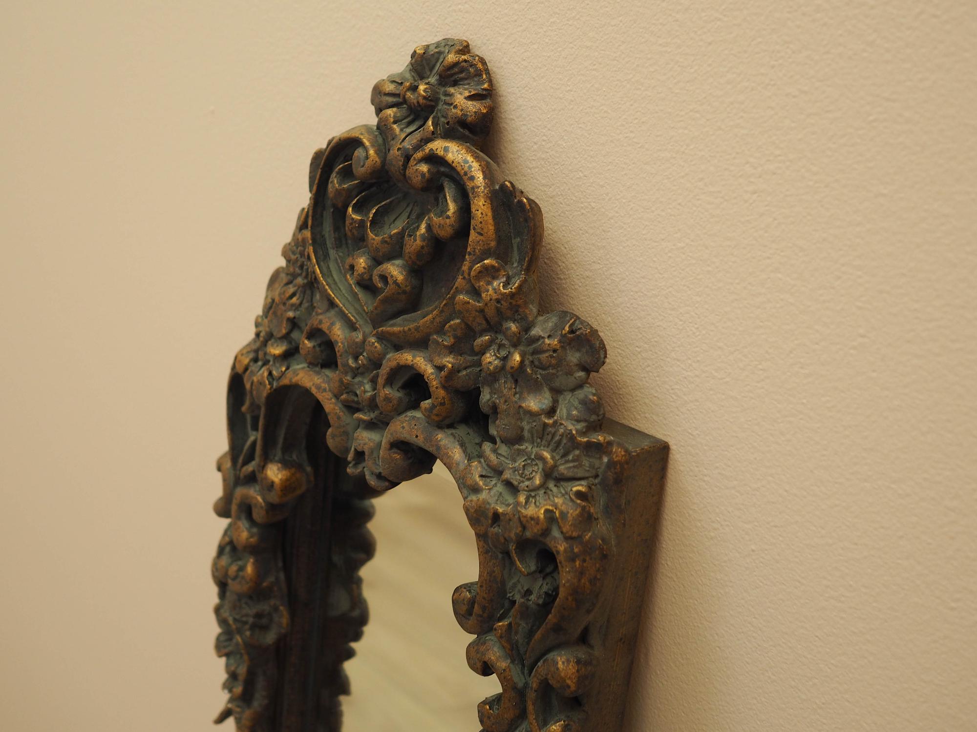 Mirror in Brown Wooden Frame 1960s 5