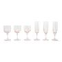 Glass Set Pink 1970s 0