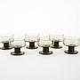 Dessertschalen-Set Rauchglas 1970er Jahre 2