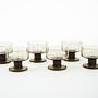 Dessert bowl set smoked glass 1970s 3